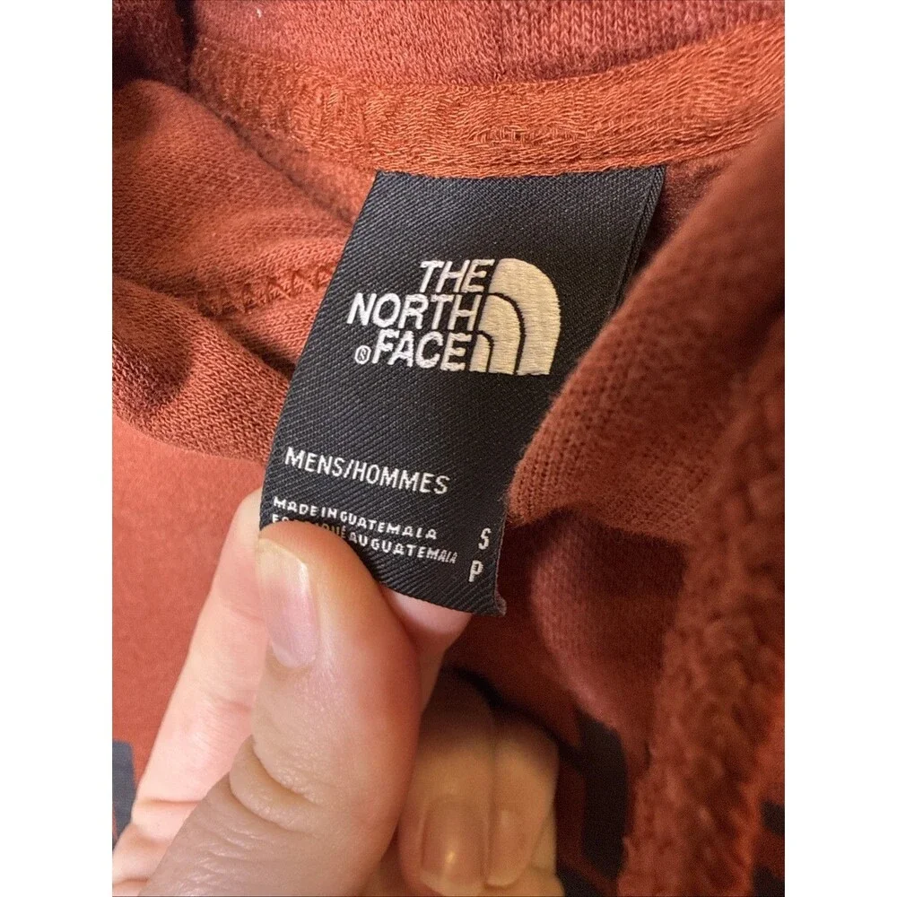 The North Face Half Dome Pullover Hoodie Sweatshirt Mens Small S Burnt Orange